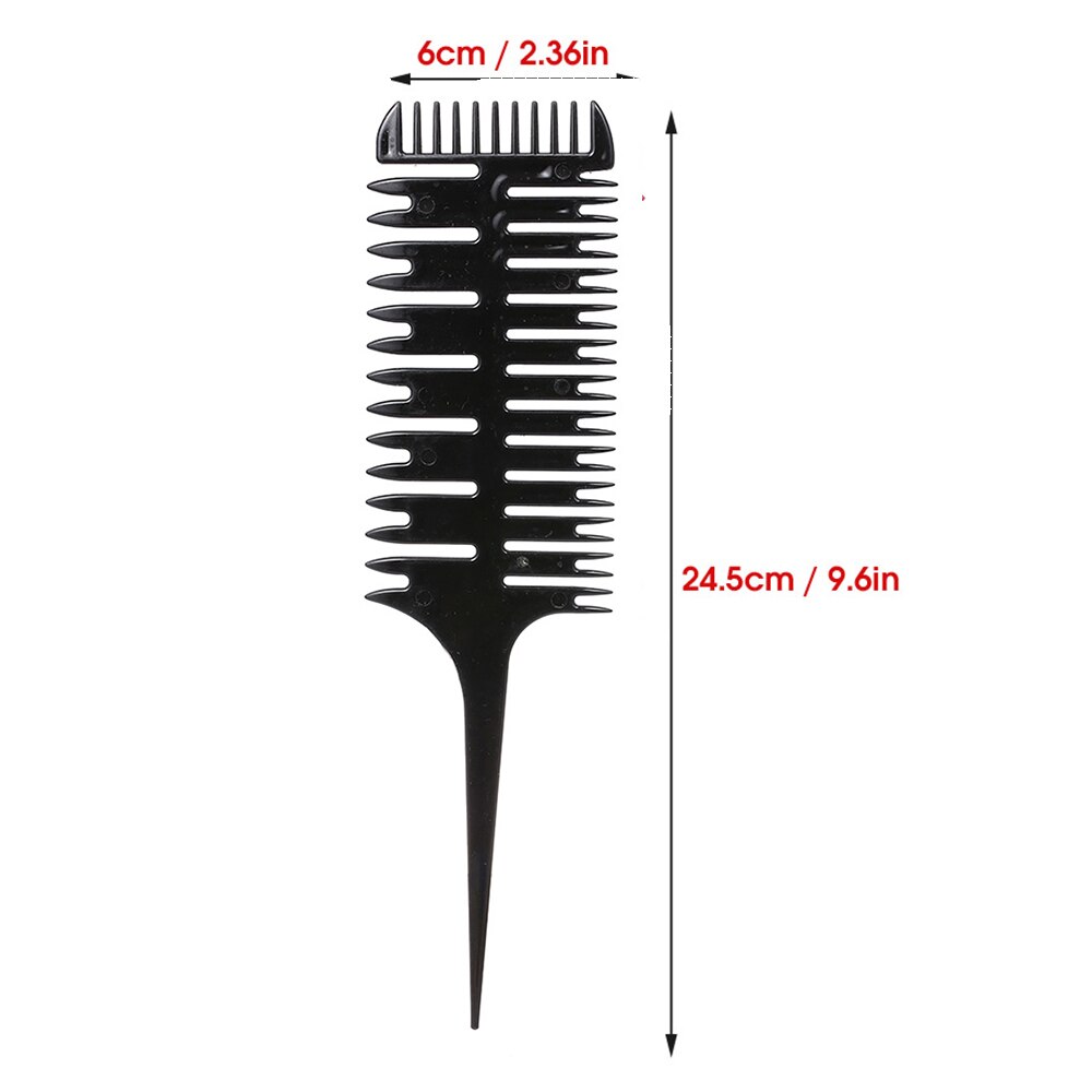 4Pcs/Set Hair Highlight Sectioning Comb Hair Coloring Highlighting Weaving Sectioning 3-Way Hair Dye Styling Tool for Salon Use: 1PC