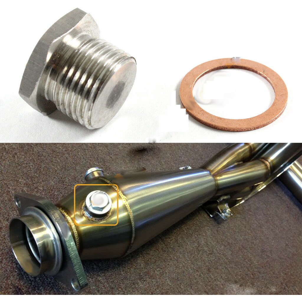 Sensor de oxígeno con sonda Lambda para motocicletas, tapón de bloqueo de o2, M12 x 1,25mm, 2x