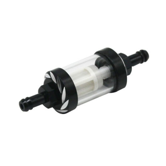 Filtro de combustible de vidrio reutilizable para motocicleta, pantalla Universal de Gas y gasolina, Combo de Motocross, piezas de filtros de aceite, 8MM: Black