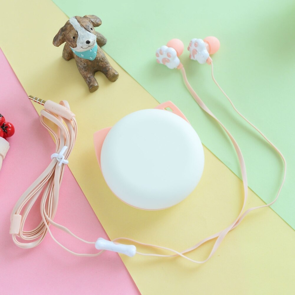 Leuke Kat Klauw Bedrade Koptelefoon Voor Meisje In Ear Oordopjes Headset Voor Xiaomi Huawei Oppo Oortelefoon