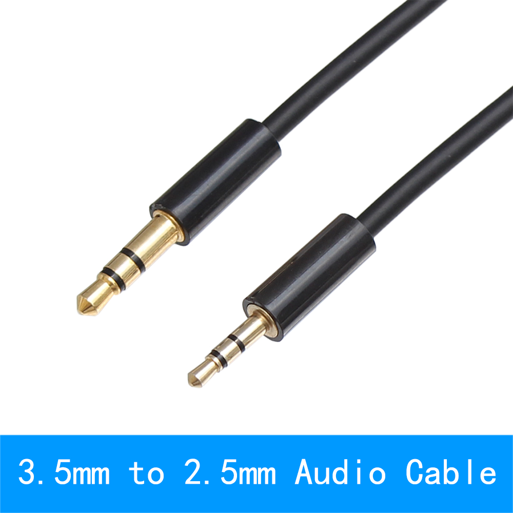 1M 3.5 to 2.5 Male Aux Cable 2.5mm to 3.5mm Audio Cable Jack For Car SmartPhone Speaker Stereo Headphone Moible Phone