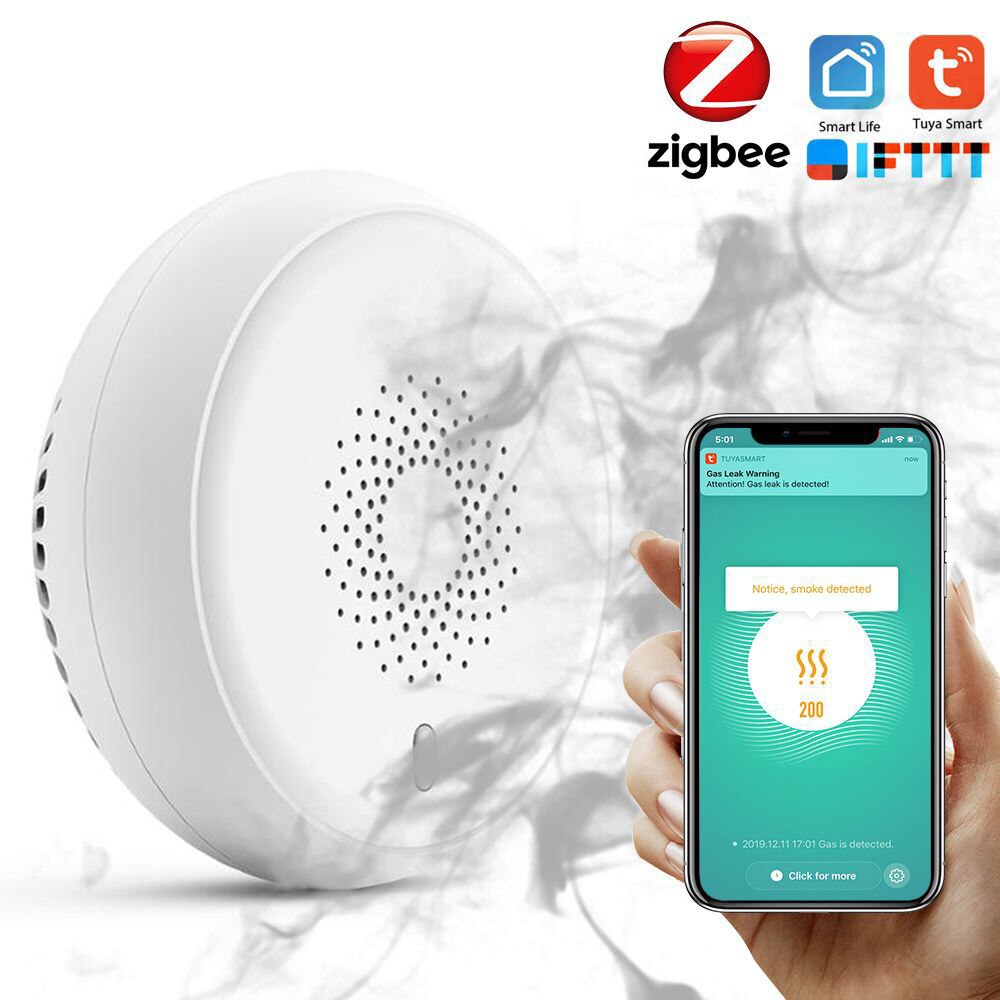 Zigbee Smart Wireless Smoke Detector/Smart Smoke Alarm/Smoke Sensor: Default Title