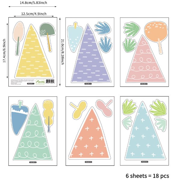 Cute Cartoon Decal Rainy Cloud Tree Wall Stickers Peel Stick Window Glass Wallpaper Vinyl Decal Baby Girl Bedroom Decor Fun Life: PA149