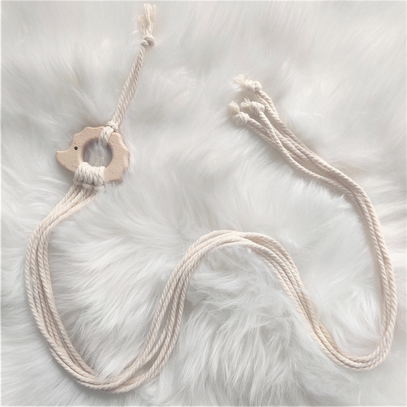 Ins Nordic Houten Baby Haar Clips Houder Katoen Touw Kids Meisjes Haarspeld Opslag Riem Foto Organizer Strip Muur Opknoping Ornament