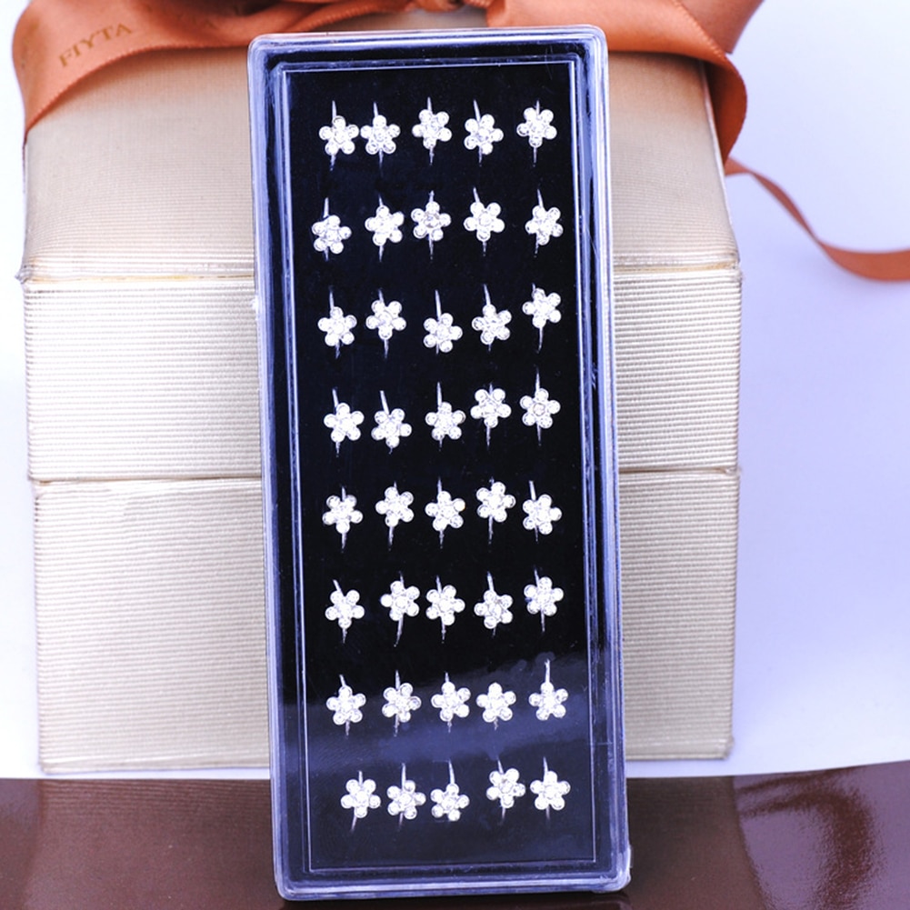 1PC Silver And Gold Color Nose Piercing Jewelry Nose Hoop Nostril Ring Flower Helix Cartilage Tragus Earring Sexy Body Jewelry