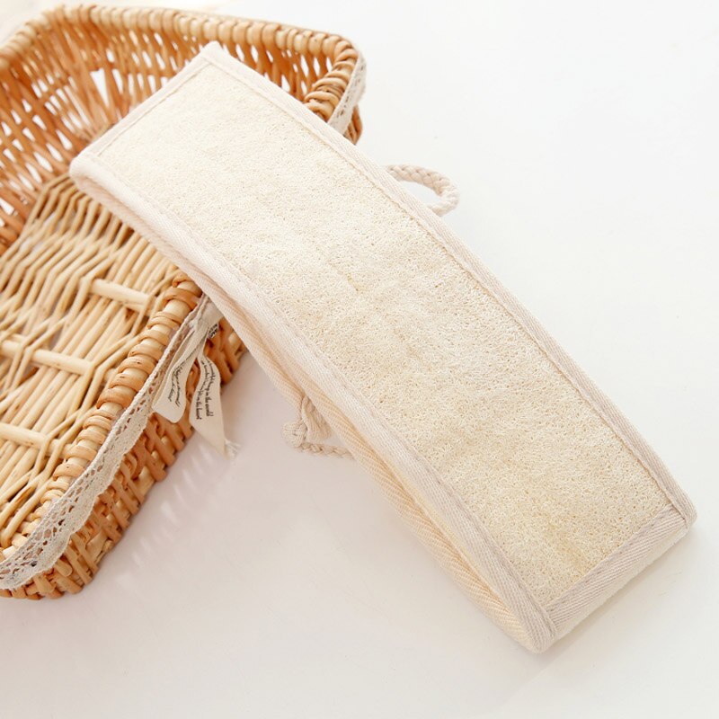 1pc naturlig hør linned massage svamp bruser kropsrenseværktøj lange toiletartikler skrubber ponge børstepude håndklæde liderlighedsfjerner