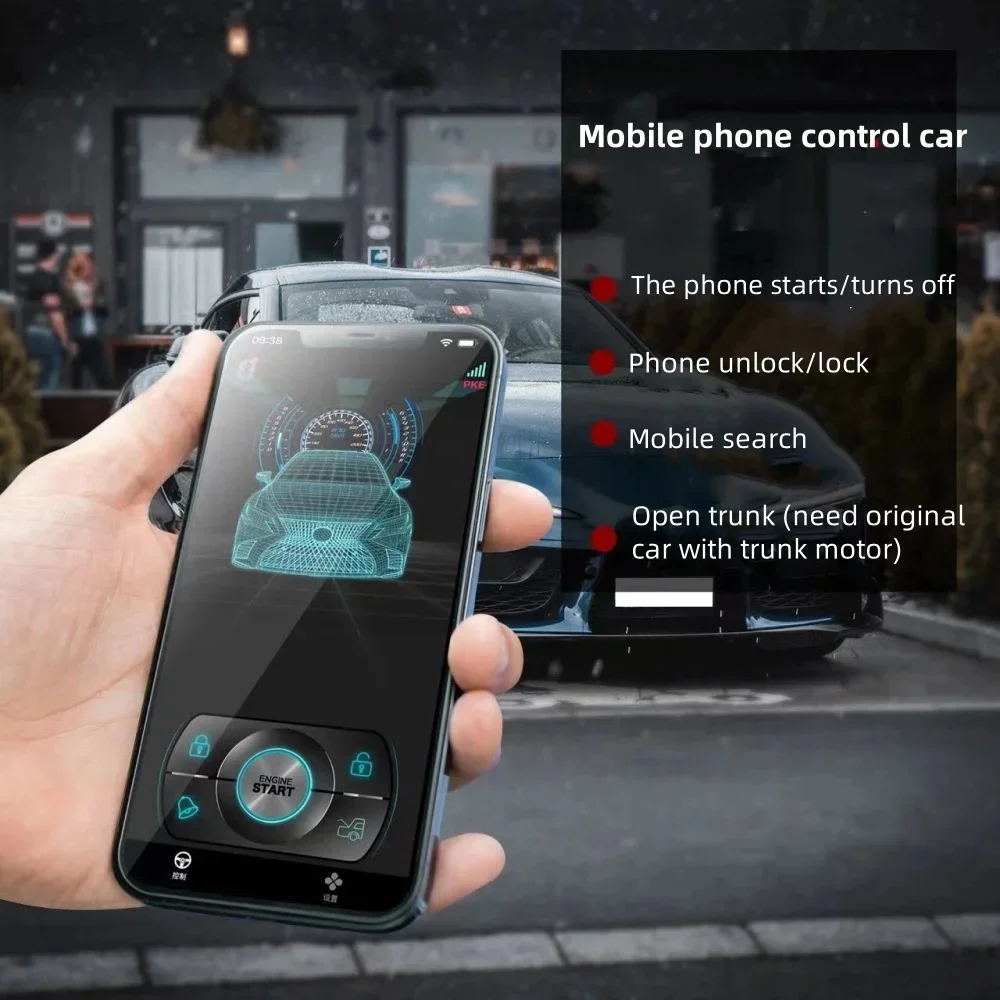 Fernstarter und Autoalarm, intelligente App, Fernstart-Stopp-System für Autos, Motor--Anfang-System mit automatischer Zündknopf