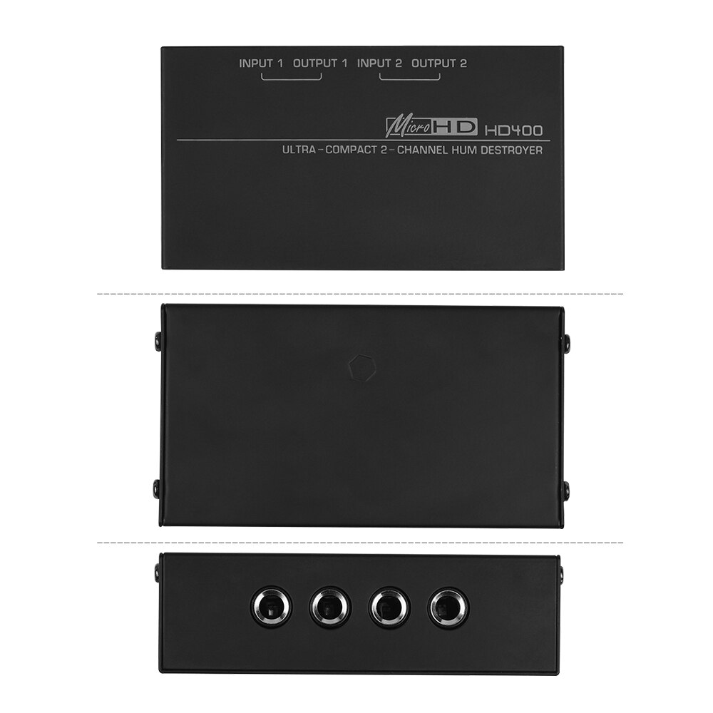 Metal HD400 Ultra-compact Hum Destroyer 2 canali Hum Eliminator filtro antirumore con ingressi TRS da 1/4 pollici uscite parti
