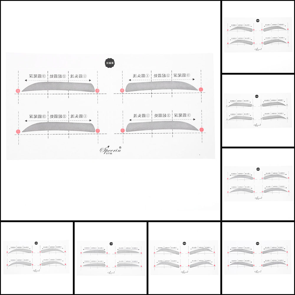 32 paren/set Professinal Mode Wenkbrauw Sjabloon Stickers Eye Brow Wenkbrauw Stencils Tekening Kaart Stencil Makeup Tools 8 Soorten