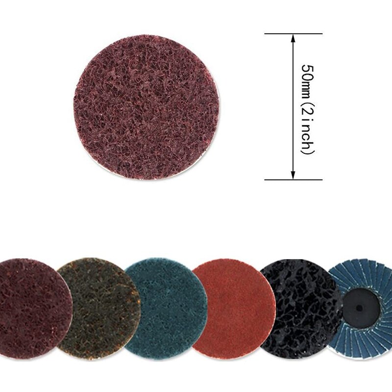 VÉZAAR Lot De 50 Disques Abrasifs à Changement Rapide Grain 36 2,5 Cm
