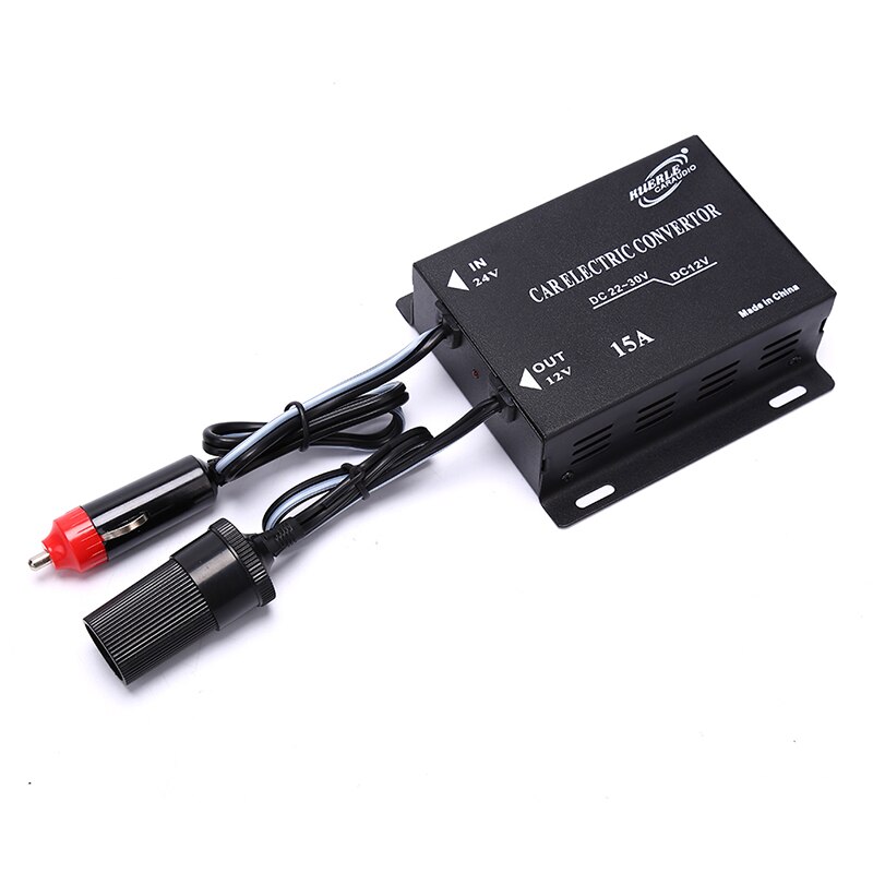 Aluminium Alloy DC 24V to DC 12V Car Power Supply Electric Converter Inverter Transformer 20A DC 12V Inversor Adapter