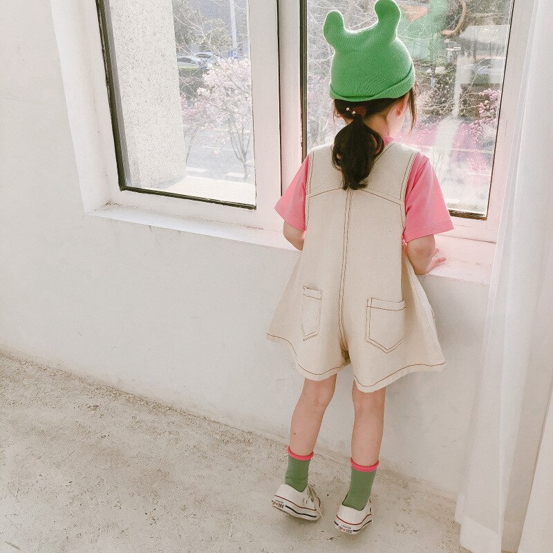 Summer Baby Girls Boys Denim Overalls Korean Style Kids Clothes Jeans Jumpsuits For Girls Kids Children Skirt Trousers