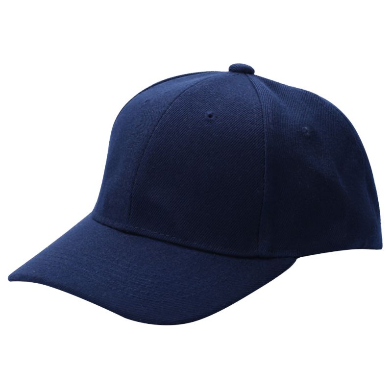 Men Women Plain Baseball Cap Unisex Curved Visor Hat Hip-Hop Adjustable Peaked Hat