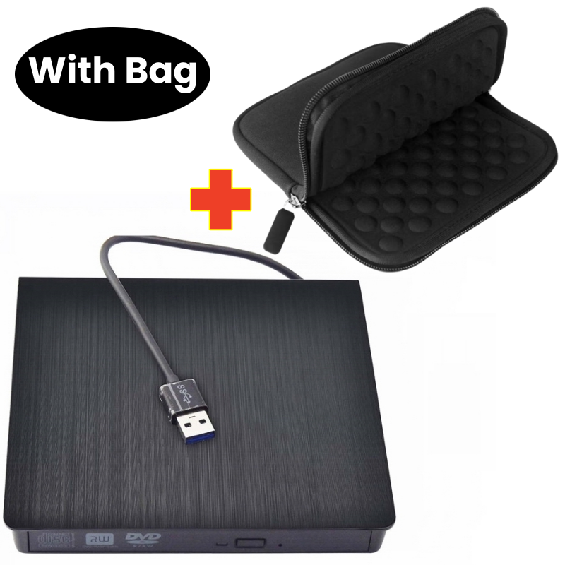 2 in 1 Type-C USB 3.0 External DVD Drive Reader Portable Ultra Slim DVD-RW CD Player Burner Writer Reader For Laptop Desktop PC: Yellow