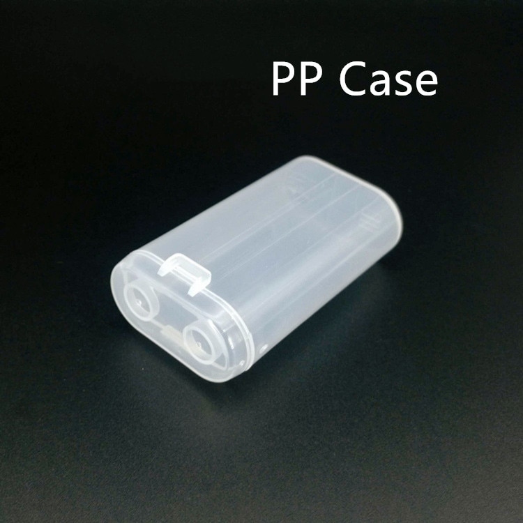 1PC 2X18650 Plastic Battery Box Two Sections 18650 Transparent Storage Box PP Strong Hard Holder Case