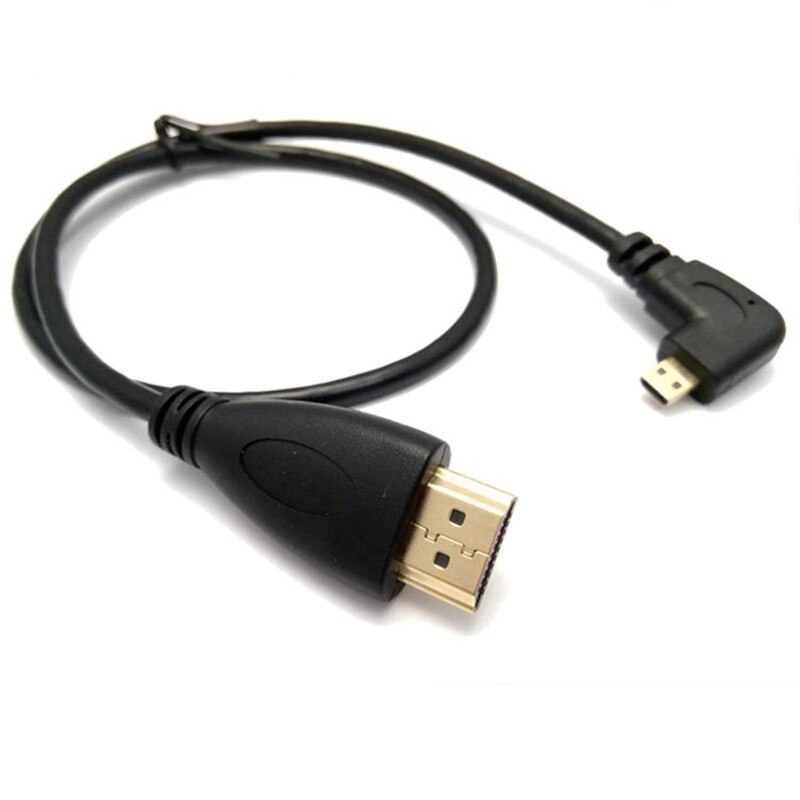 MicroHDMI-compatibile con angolo sinistro e destro 90 gradi Micro HDTV a HDMI-cavo per fotocamera digitale e telefoni tablet 50cm 150cm 200cm