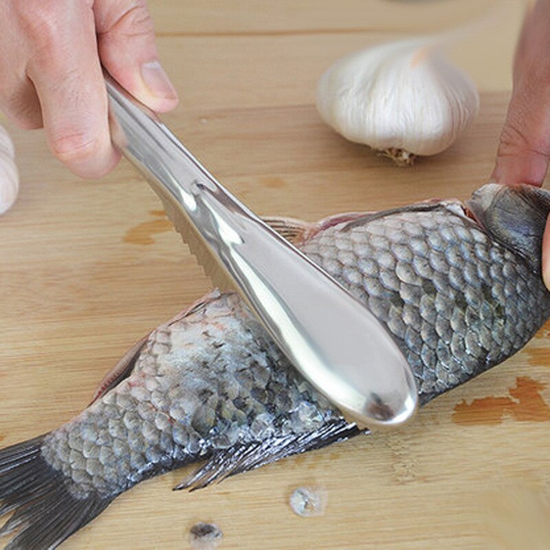 Kitchen Fish scraper Stainless Steel Fish Scare Remover Fish Skin Cleaning Greater Fishing Tools