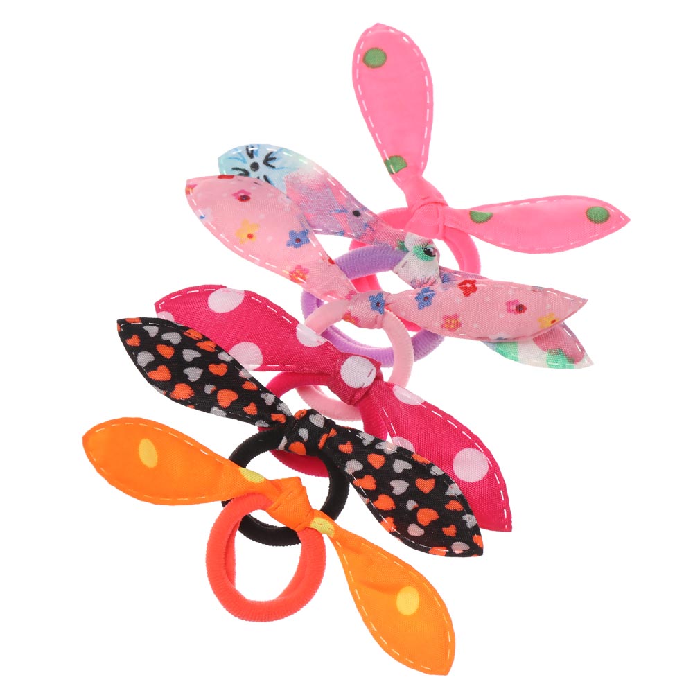 10/20 sztuk dzieci słodkie polka łuk królik uszy z pałąkiem na głowę elastyczne liny robić włosów dziewczyna pierścień Scrunchy dzieci kucyk uchwyt akcesoria robić włosów