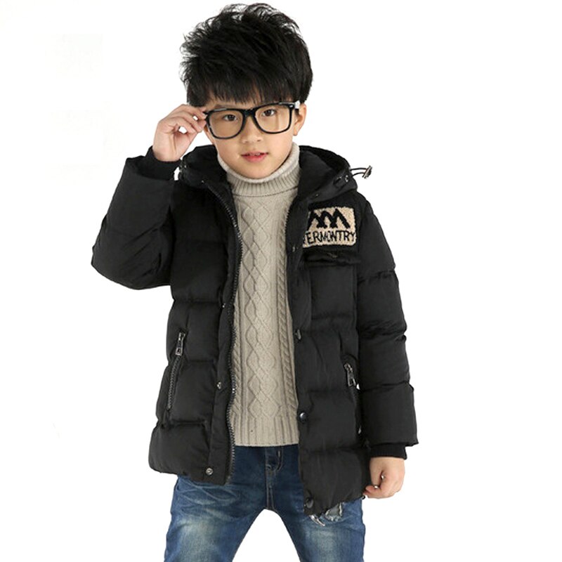 Manteaux et vestes d'école pour garçons lourds, taille 6 8 10 5t, husky, vêtements d'automne et d'hiver lourds, capuche en laine avec fermeture éclair, ,: Black / 6T