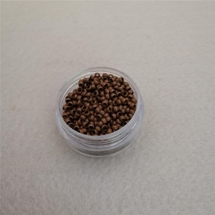 Perles pour extensions capillaires, en cuivre, nano anneaux, 1000 pièces, 2.5mm: color11 light brown