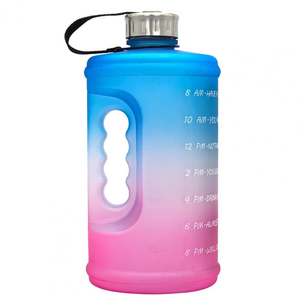 2.2L Good Sports Mug BPA Free Non-slip PET Sports Bottle with Scale Mark:  Basket pink