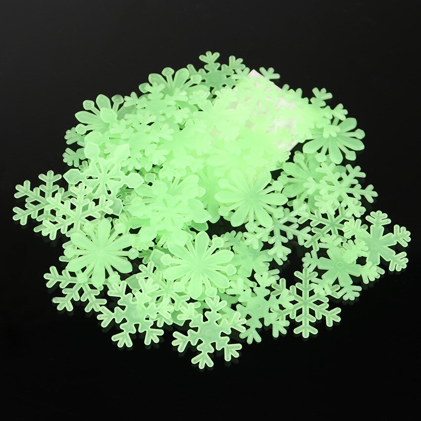48 stuks/set kleurrijke lichtgevende sneeuw muurstickers voor thuis, glow in the dark stickers voor kinderkamers, fluorescerende stickers en decoraties: Groente