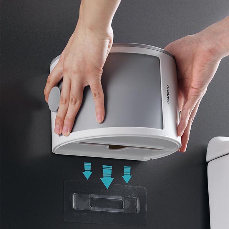 Badkamer Tissue Doos Zelfklevende Tissue Case Waterdichte Opslag Houder Wall Mount Cosmetische Opbergdoos Huishoudelijke