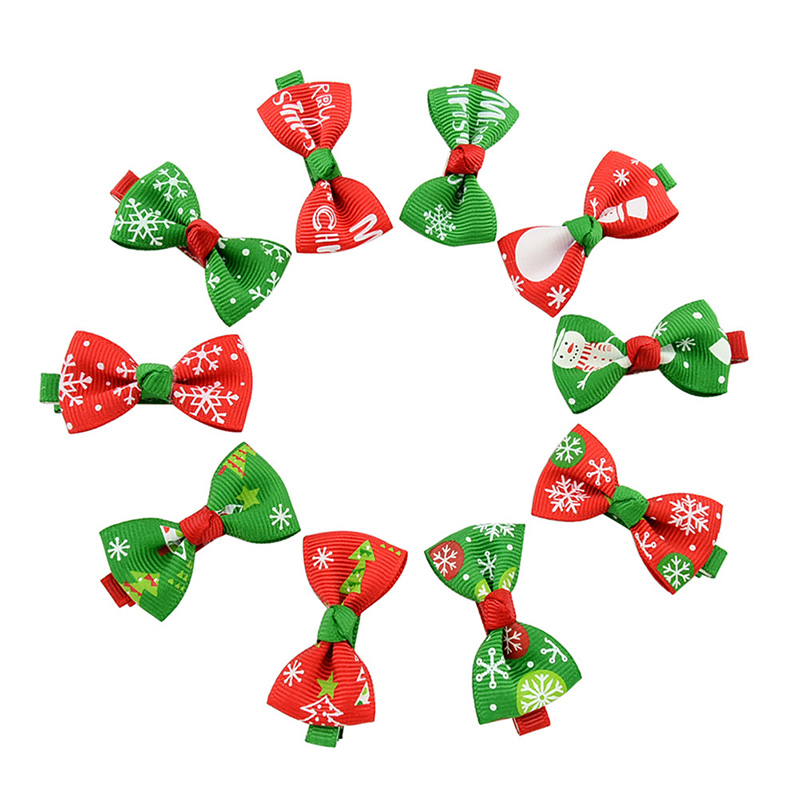 2 teile/satz Weihnachten Kleine Bogen Haarnadeln Für Mädchen freundlicher Süßigkeiten Haar Clips Haar Krawatte Baby Elastische Haar Bands Scrunchy Haar zubehör