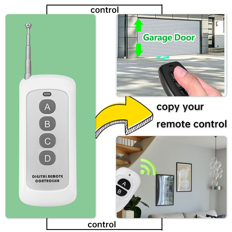 ada 433MHz RF Clone Remote Control Copy Transmitter Cloning Learning Fixed Code Duplicator do drzwi garażowych CAME NICE Doorhan