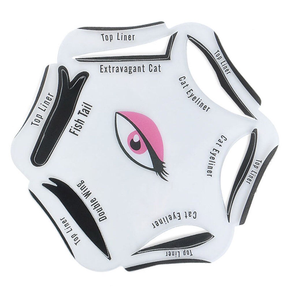 6 Stks/set Cat Eye Lijn Modellen Smokey Eye Stencil Template Shaper Tool Cosmetische Makeup Beauty Tools Accessoires