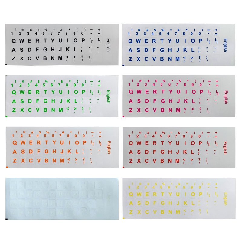 Aufkleber mit englischen buchstaben für tastaturabdeckungen für notebooks und desktop-computer ( e8be stück)