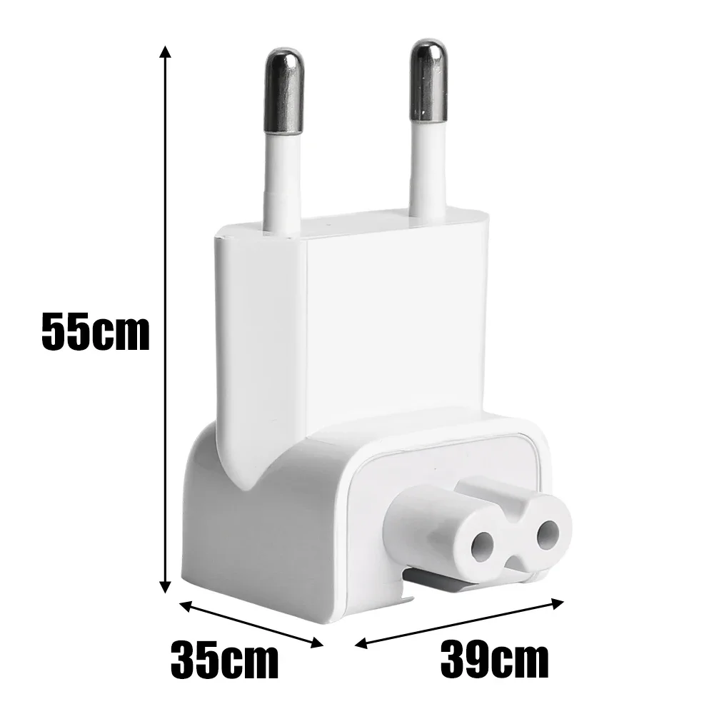 3-1PCS EU Plug Adapter 6A Fast Charging Travel Wall EU AC Chargers for Laptop Apple Macbook Air Pro Duck Head Outlet Converters: WHITE