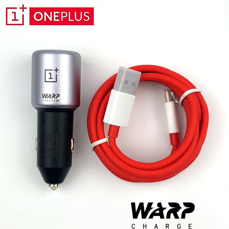 OnePlus Warp Charge 30 Car Charger Original 30W 5V6A Max OnePlus 7 7T Pro 6T 6 Input 12V24V4.5A Output 6A Usb Type c cable