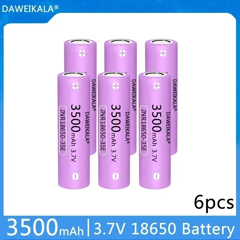 Original 18650 35E 3500mAh 10C discharge INR18650 lithium-ion 3.7V rechargeable battery, battery internal resistance: ＜ 12m Ω