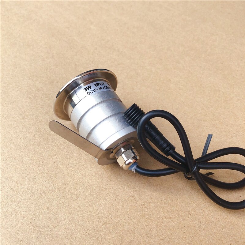 1pcs IP67 3W CREE LED Recessed Deck Floor Light Outdoor Waterproof Garden Underground LED Light Lamp Ground Landscape Lighting