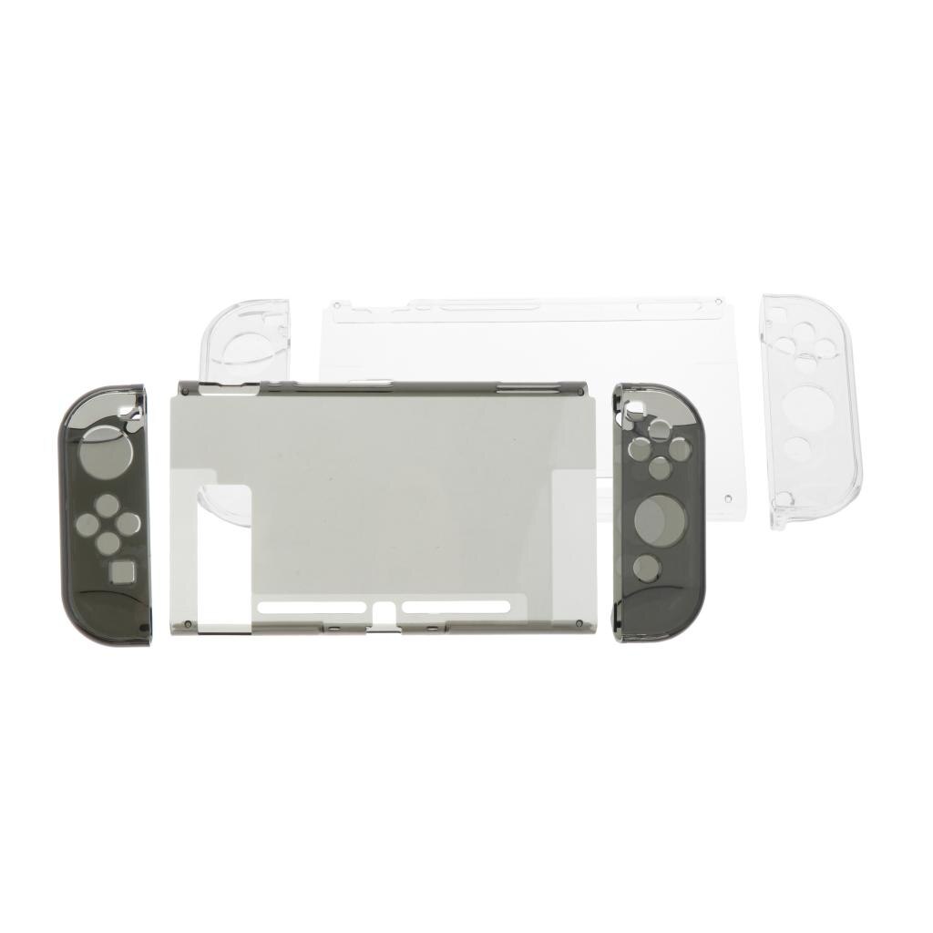 Funda rígida transparente con agarre para Nintendo Switch, carcasa de cristal transparente, a prueba de golpes y arañazos