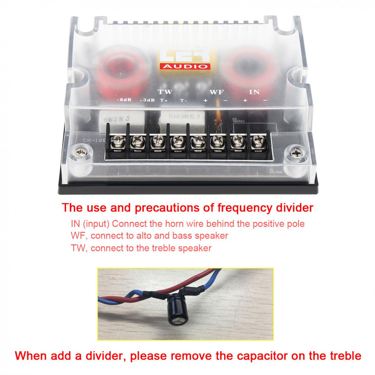 Frequency Divider Car Audio Modified Speaker Adjustable 2 Way Divider Easy Install Portable Frequency Divider