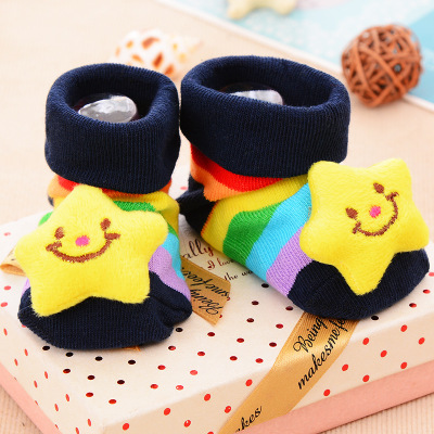 Baby Socks Rubber Anti Slip Floor Cartoon Kids Toddlers Autumn Spring Animal Newborn: Star