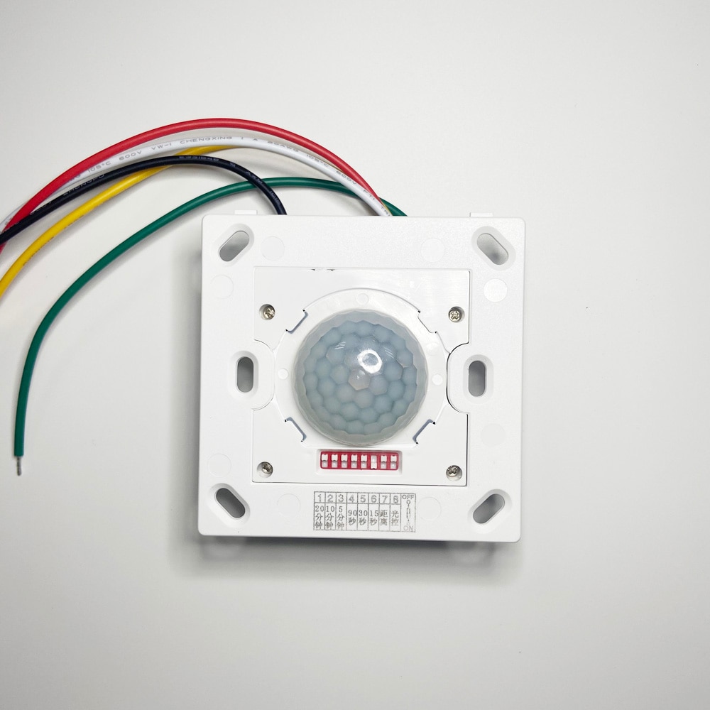 wall mounted 86mm box movement infrared detector 12V wired motion sensor NC NO relay signal smart control security alarm