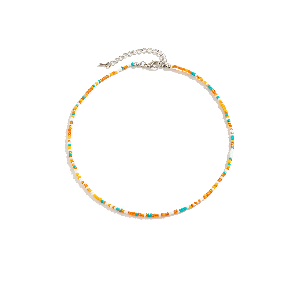 Salircon, collar bohemio de cuentas de semillas de colores mezclados, collar de clavícula, gargantilla con cuentas de arroz acrílico de tendencia, joyería de playa de verano para mujer