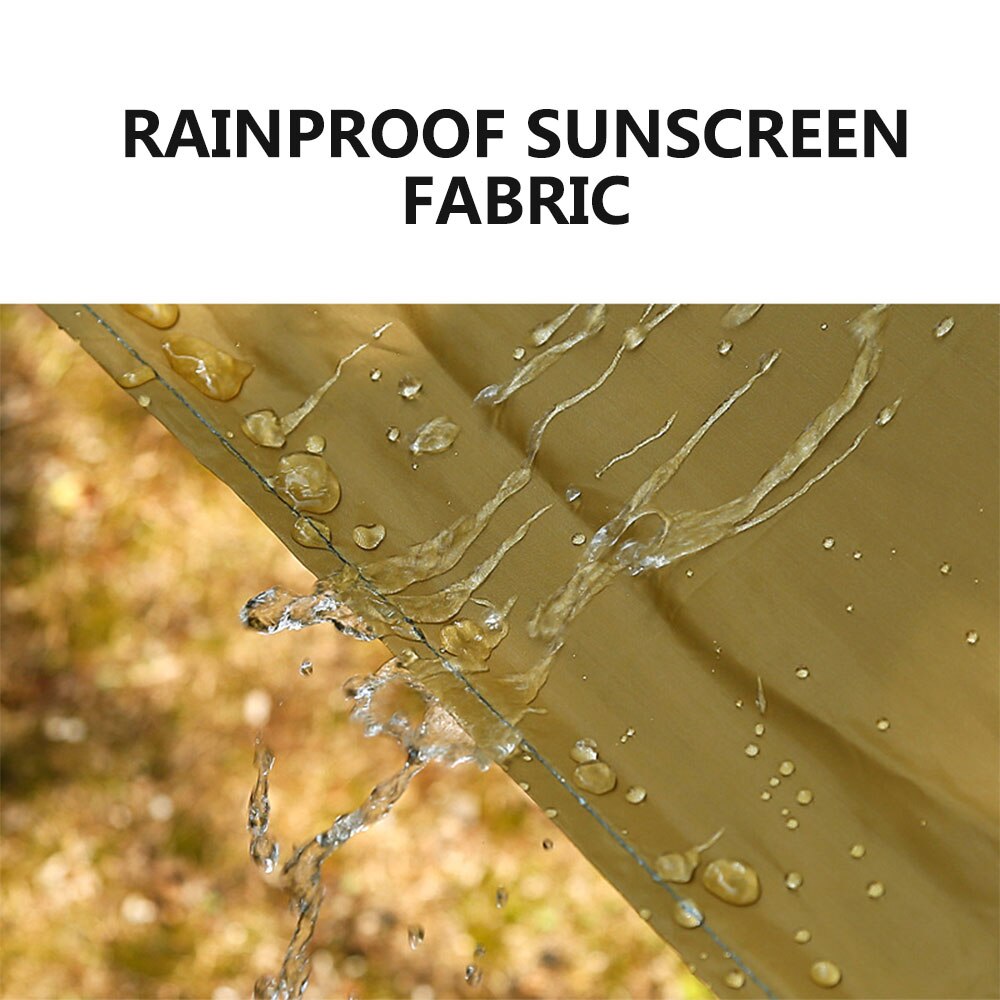 180cm Large Square Shade Screen Beige 190T Polyester Canopy Beach Camping Mat Moisture Proof Portable Waterproof Ultralight UV