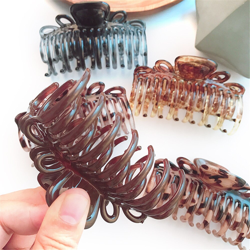 Pinzas de pelo grandes de plástico de 8,5 cm, pinzas para el pelo para niñas, pinzas para el pelo, pinza de mordaza, joyería para el cabello para mujeres, accesorios de agarre de plátano