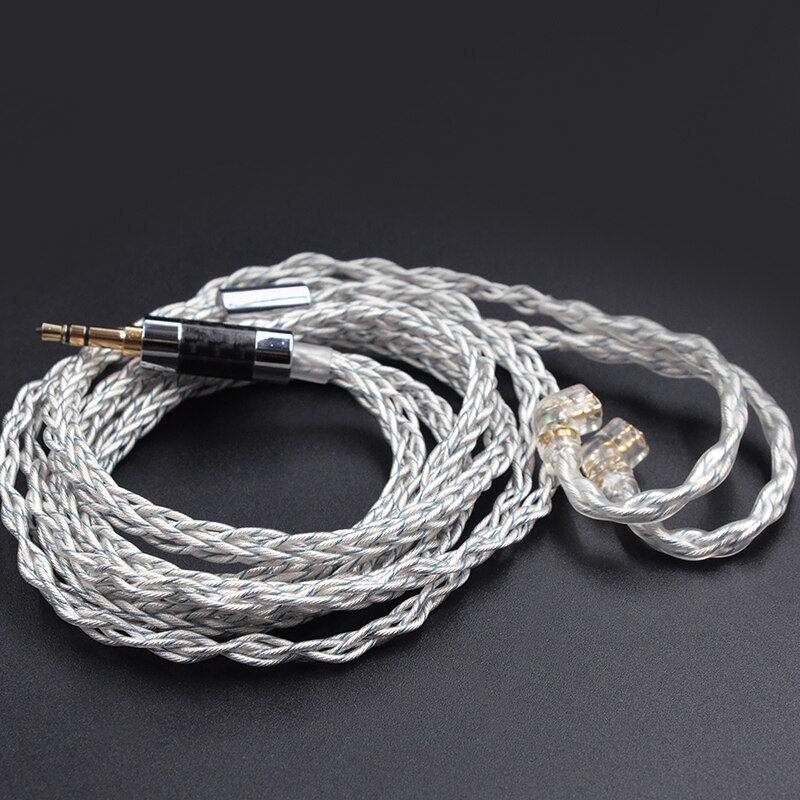 KZ 8 Core Silber Blau Hybrid 784 kerne Silber überzogene Upgrade Kabel Kopfhörer Kabel Für KZ ZS10 PRO ZSN PRO ZSX DQ6 ZAX ASX ASF