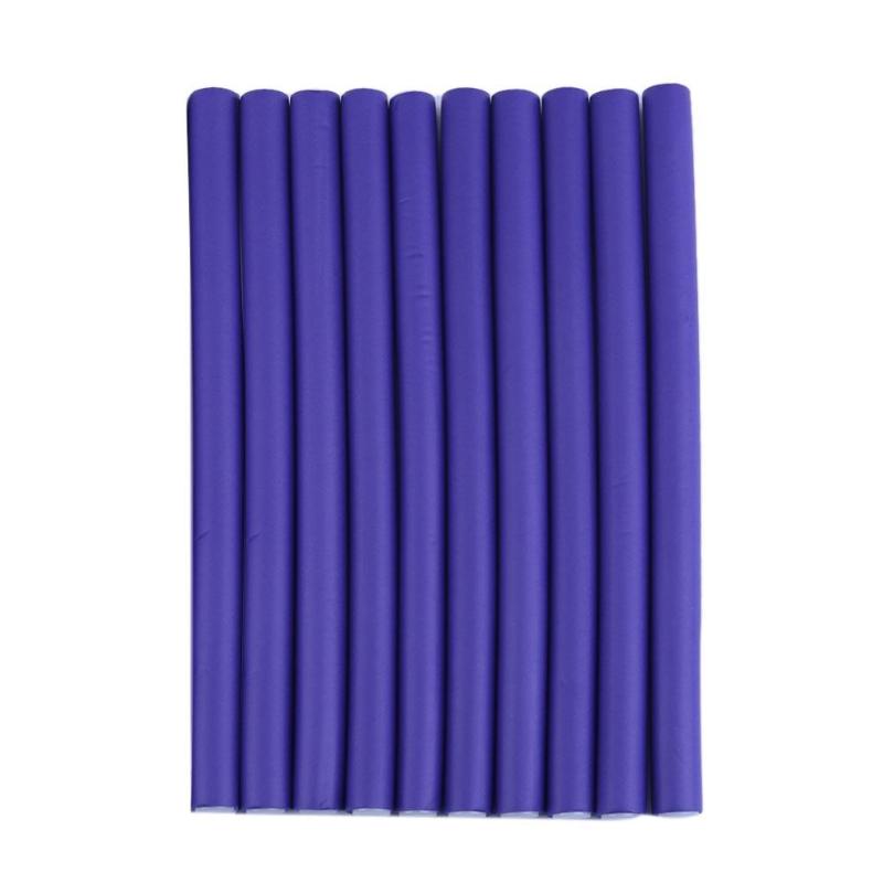 10pcs Hair Curling Curler Magic Air Hair Rollers Soft Foam Bendy Twist Magic Flexi Rods Styling Hair Sticks Tool Random color: 1.6cm
