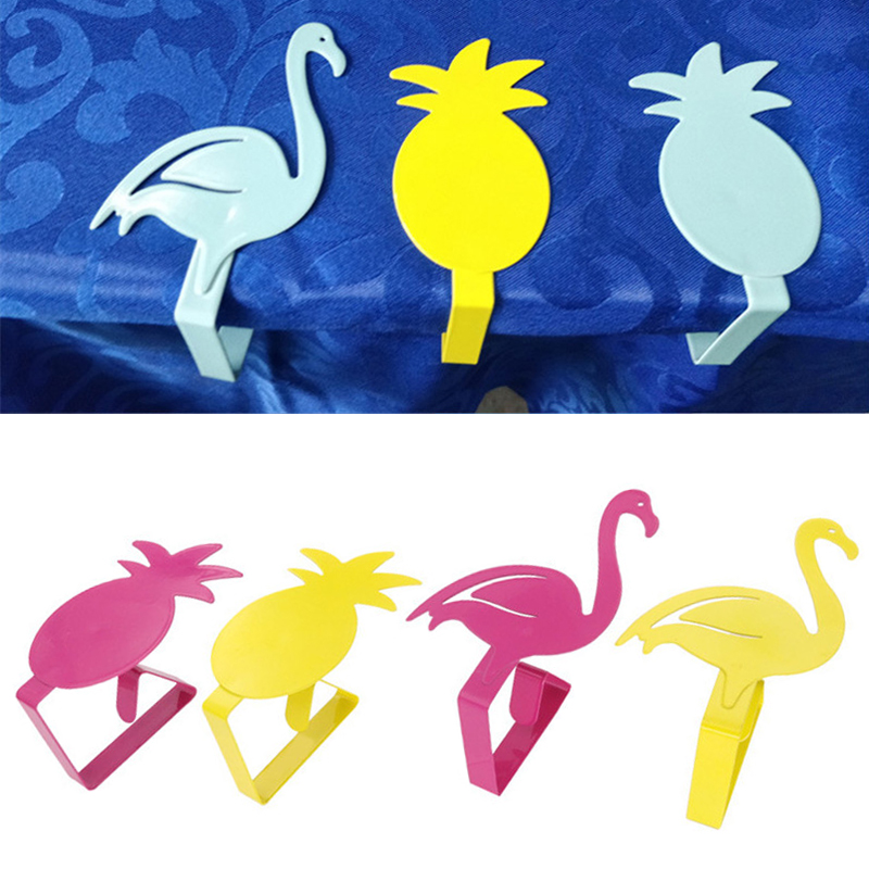 Flamingo Tisch tuch Clip Edelstahl Tischdecke Clip Tuch Thema tischdecken Klemme Hochzeit Party Hause Tisch Halfter Clips