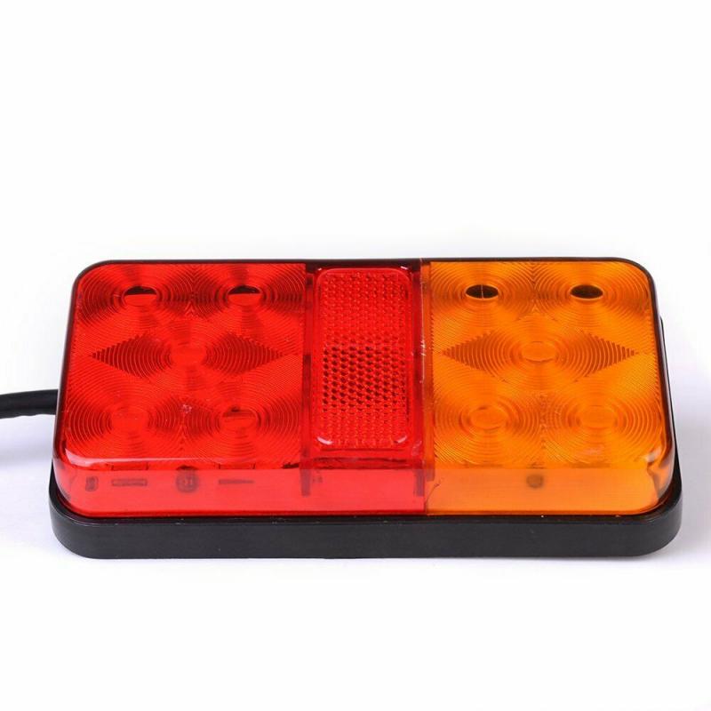 2pcs 12V Rear Stop 10 LED Lights Tail Brake Indicator Truck Van Lamp Trailer Waterproof Light Car Lamps Accessories