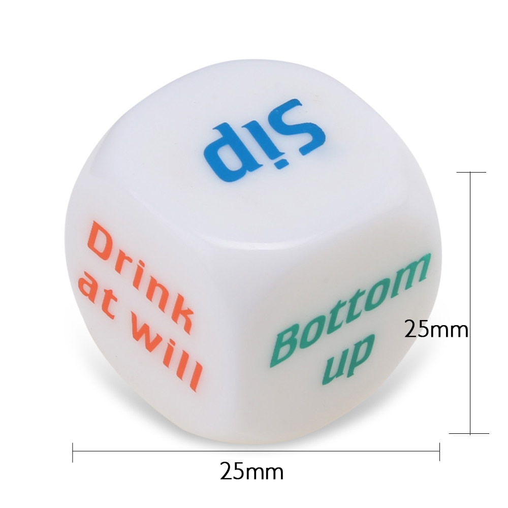 6pcs Drinking Dice Game For Parties, Drink Decider for Party Bar Clubs Birthday Drinks Fun Nights Toy 25mmx25mm