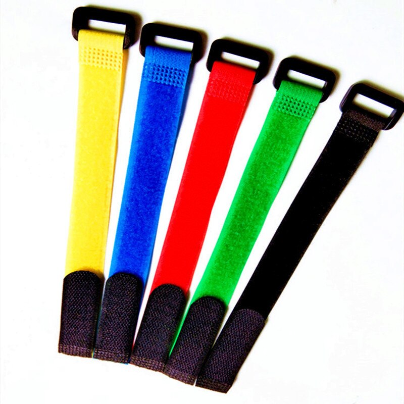 30cm 20cm Nylon Reverse Buckle Hook Loop Cable Fastener Ties Car Trunk Organizer Multi-color Velcroing Strap