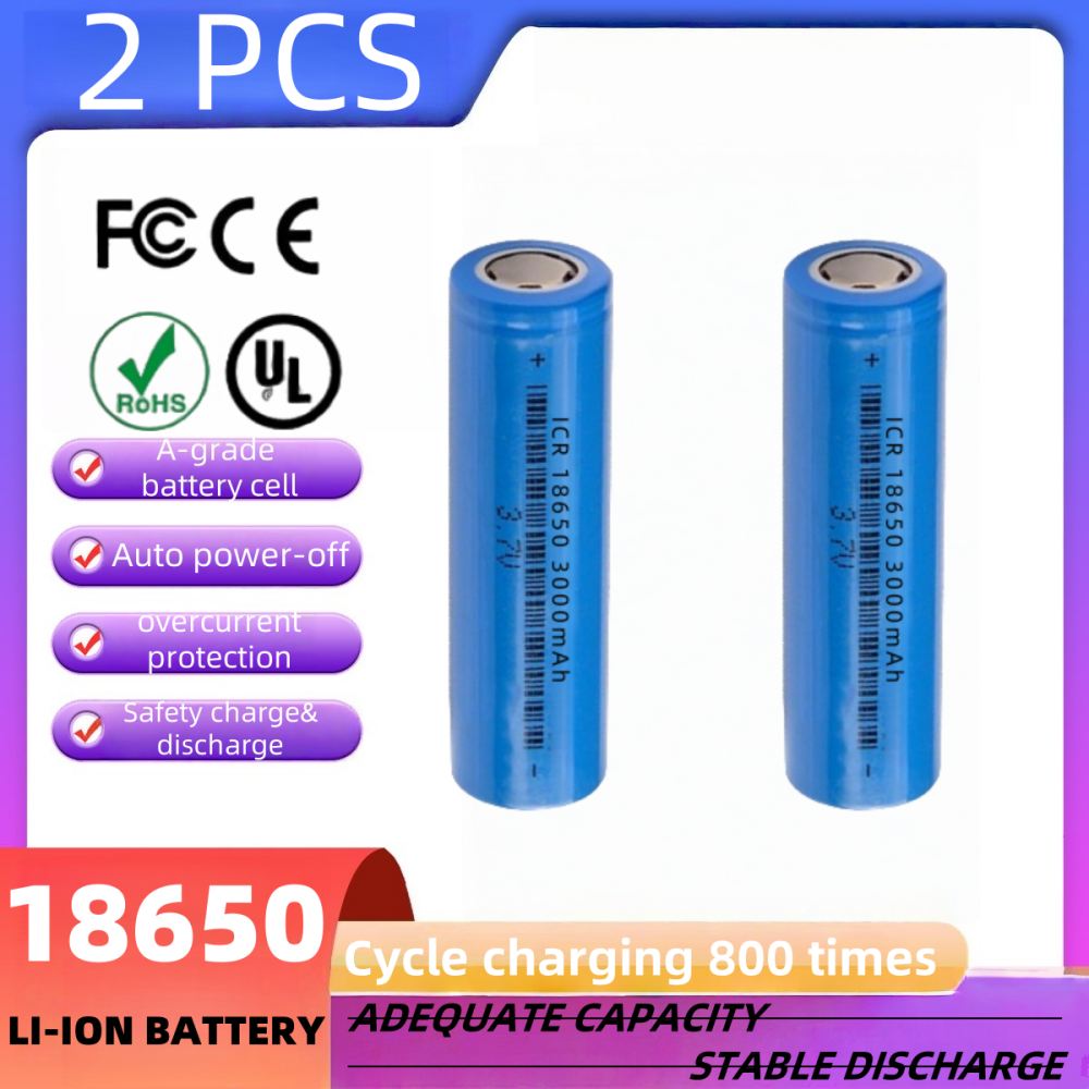 Akumulator litowo-polimerowy LiPo 3,7 V 3000 mAh 18650 robić słuchawek Bluetooth, instrumentów kosmetycznych, kijów robić selfie, sprayów itp.: FIOLETOWY