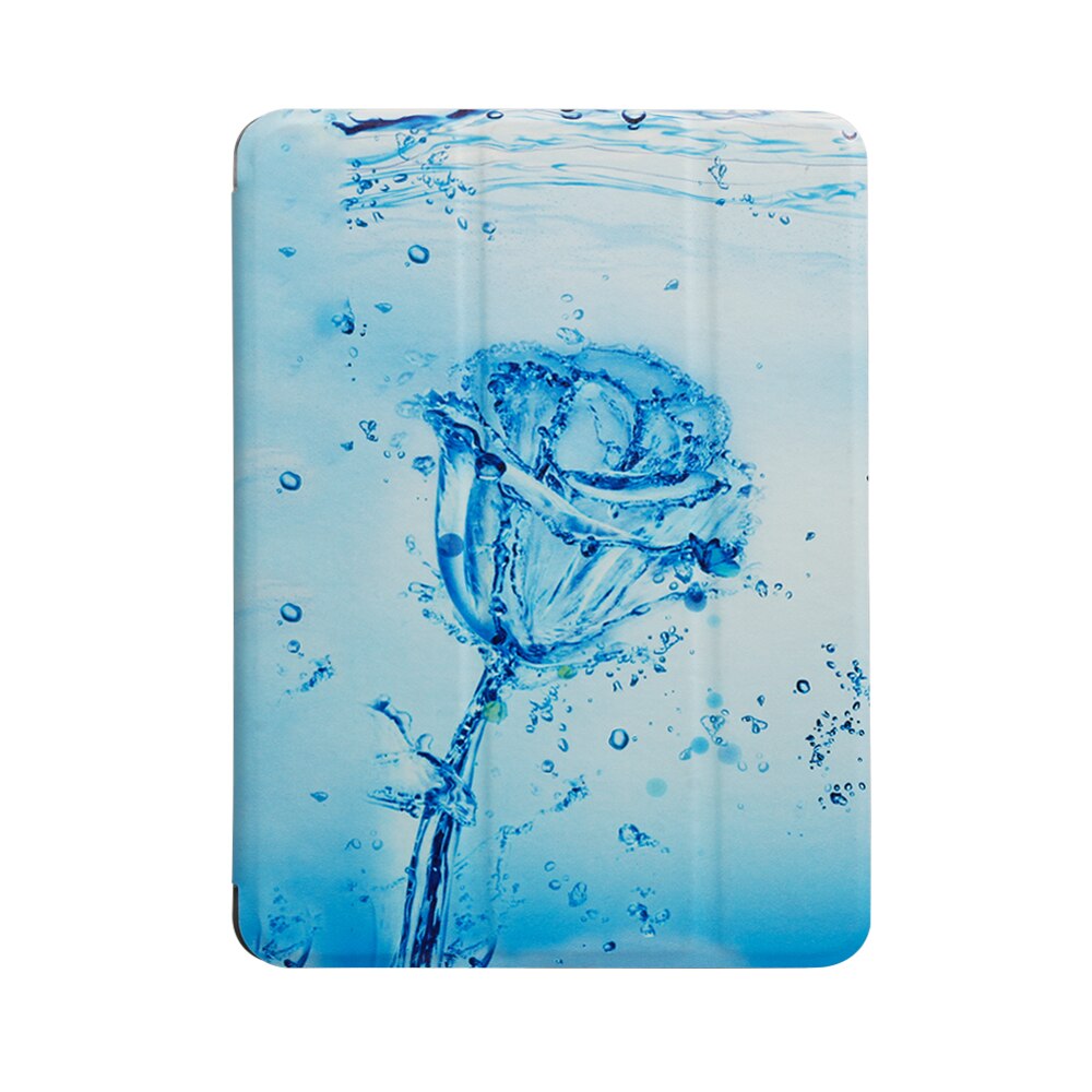 Coque de protection pour tablette Huawei MediaPad T3 10, 9.6 pouces, support rabattable, étui intelligent Transparent pour tablette Huawei T3 9.6 AGS-L09/L03/W09: Ice Rose